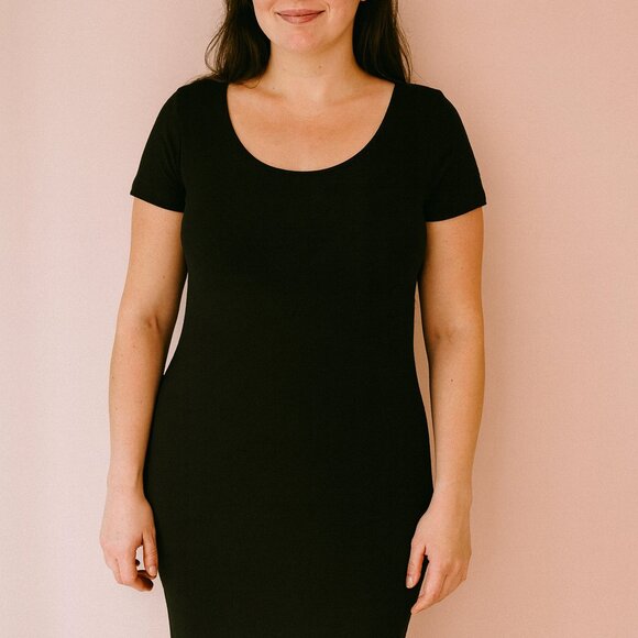 MAX MARA WEEKEND FINE KNIT NAVY DRESS - SIZE XL - Picture 4 of 4